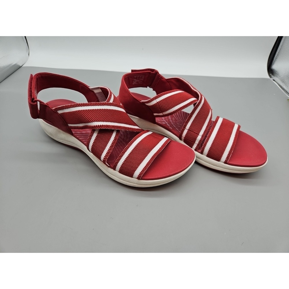 Clarks Mira Lily Red Slingback Sandal Ortholite Sole Women's Size 9.5
